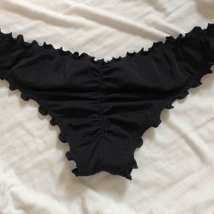 Ruffle black CHEEKY bikini bottom